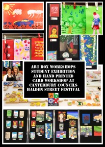 a collage of childrens art works
