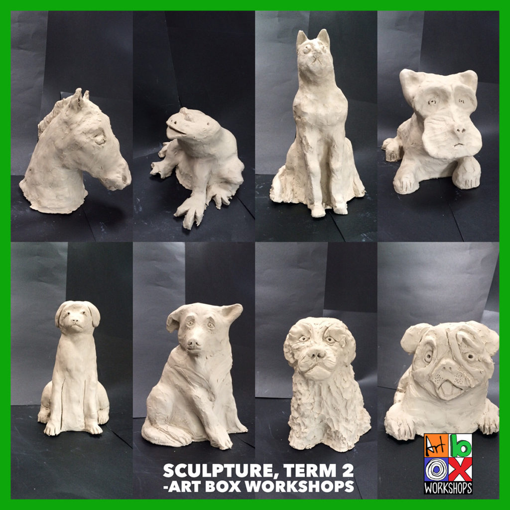sculptures of animals
