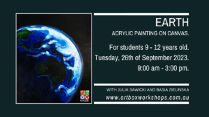 earth painting at Art Box Workshops