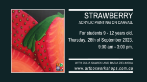 strawberry painting at Art Box Workshops