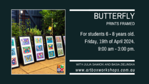 Butterfly prints at Art Box Workshops