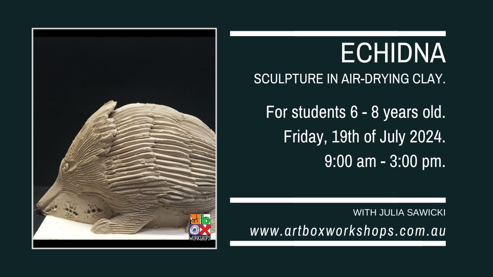 Echidna sculpture at Art Box Workshops