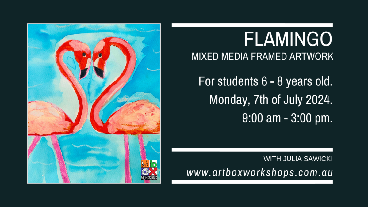 flamingo painting at Art Box Workshops