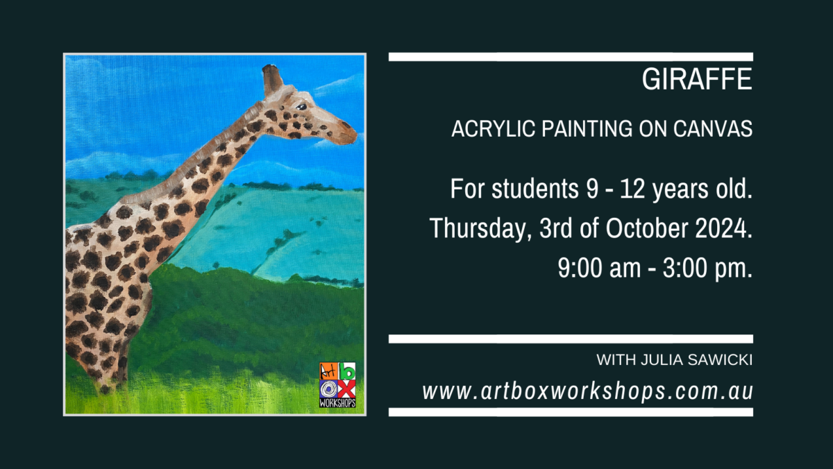 Giraffe painting at Art Box Workshops