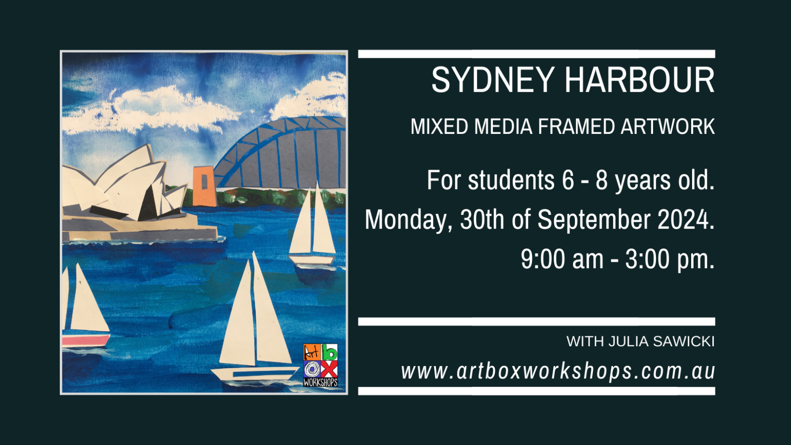 Sydney harbour artwork at Art Box Workshops