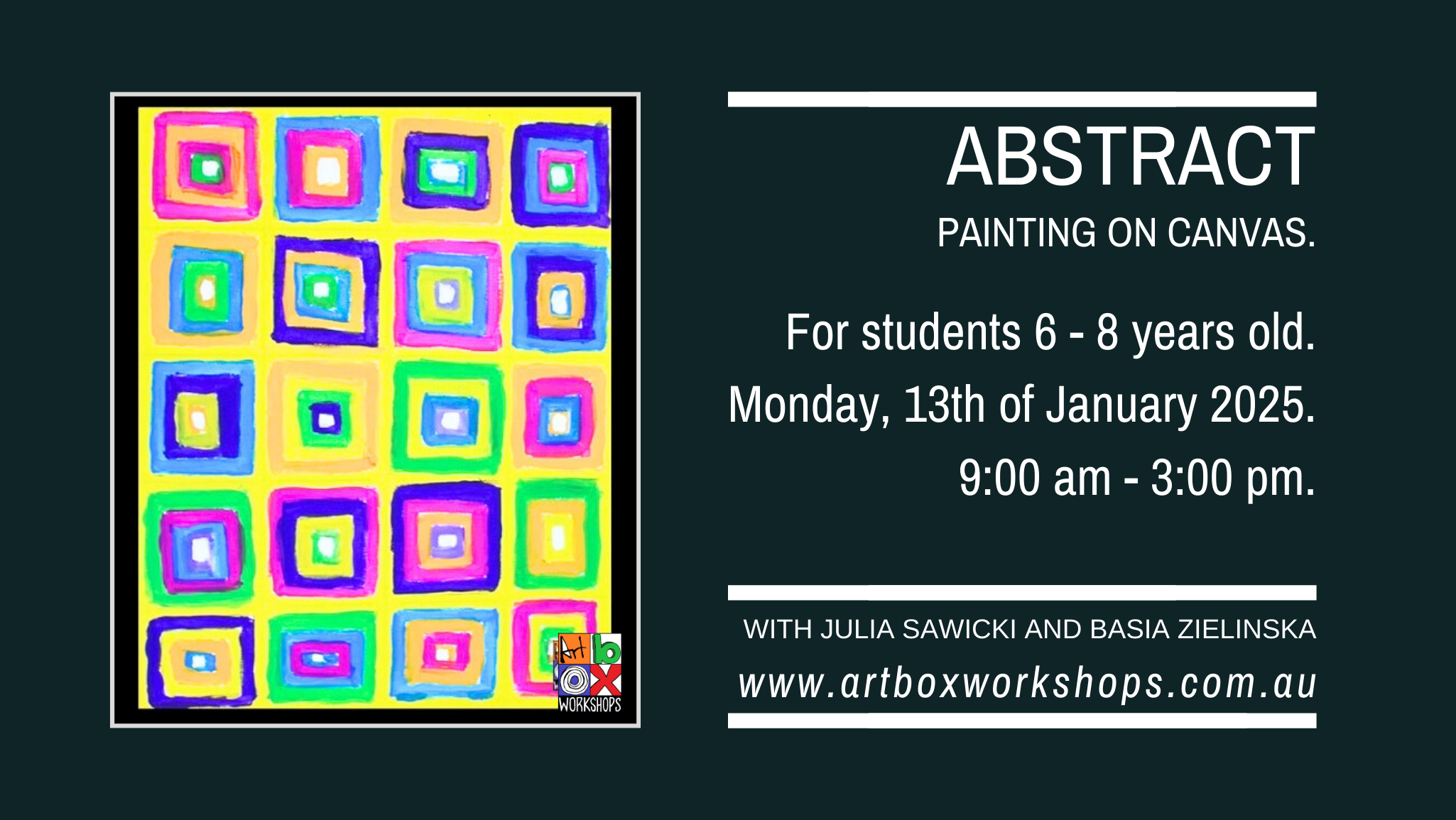 abstract painting at Art Box Workshops