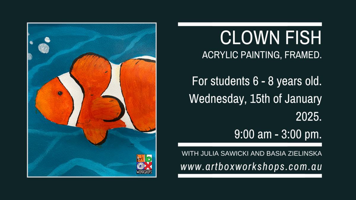 clown painting created at Art Box Workshops