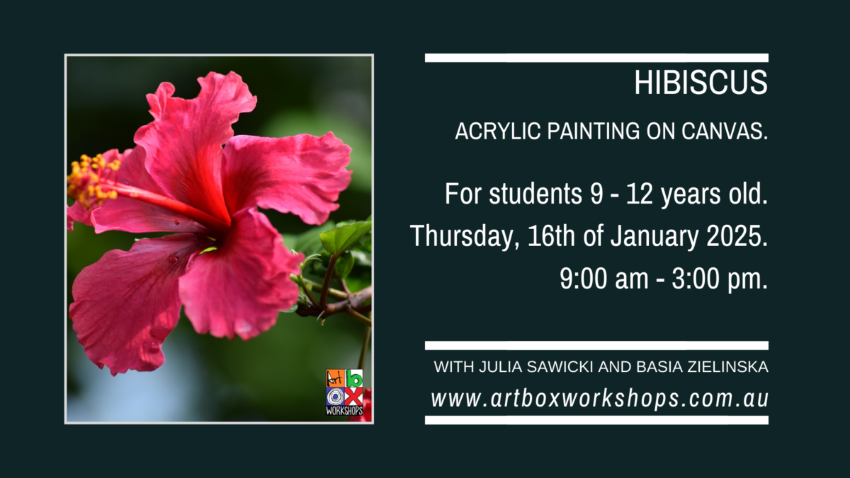 hibiscus painting at Art Box Workshops