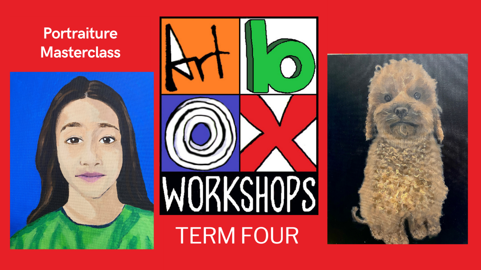 portraits created at Art Box Workshops