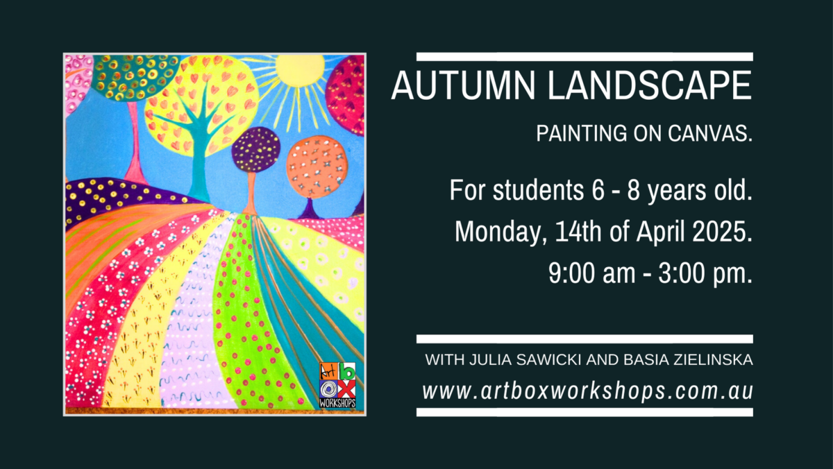 Autumn landscape painting at Art Box Workshop